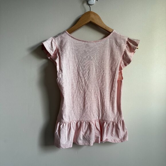 NWT Twik baby pink ruffle hem t shirt, small - Picture 3 of 4